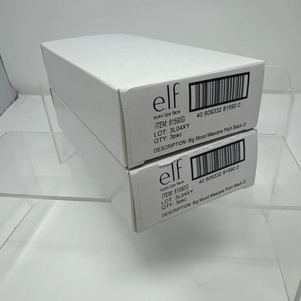 6 Pack: E.l.f. Big Mood Mega Volume‎ Lifting Mascara Pitch Black 9 mL Elf